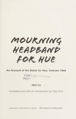 Bìa sách Mourning Headband for Hue